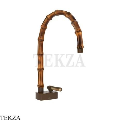 Gessi Jacqueline Смеситель для раковины средний, без донного клапана 77219-845, бронза Dark Brush