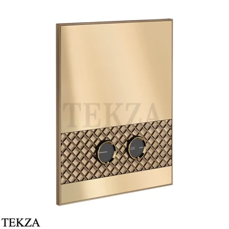Gessi Pelle Tresse Клавиша смыва для инсталляции Geberit omega 12, 78815-761, Coffee Bronze Brushed PVD