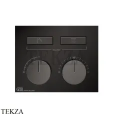 Gessi HI-FI Термостатический смеситель на 2 потока, внешняя часть 63004-706, Black Metal PVD