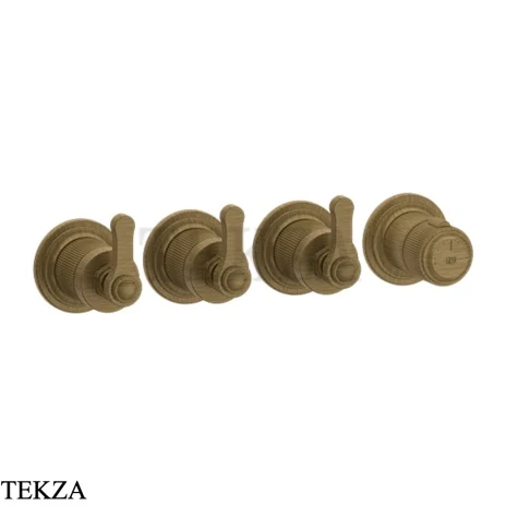 Gessi VENTI20 Термостат для душа, 3 потока, внешняя часть 65336-713, Antique Brass
