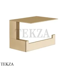 Gessi Rettangolo Держатель туалетной бумаги с крышкой 20849-735, Warm Bronze PVD