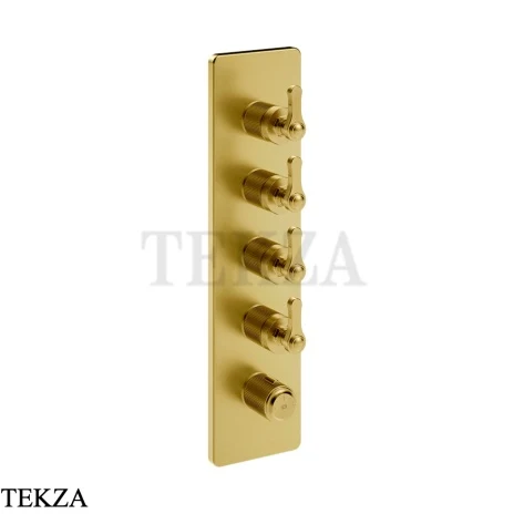 Gessi VENTI20 Термостат для душа, 4 потока, внешняя часть 65208-716, Gold Br. PVD