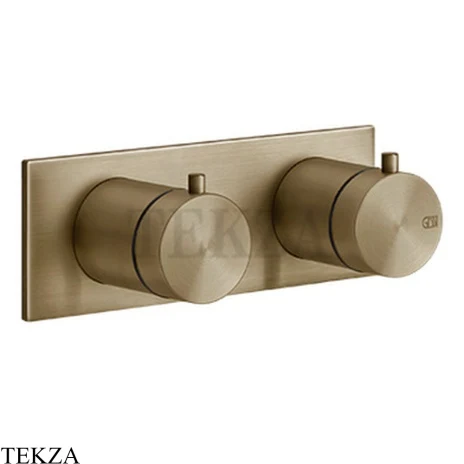 Gessi 316 SHOWER Термостат для душа на 3 выхода, на планке внешняя часть 54036-791, Deep Bronze Brushed PVD