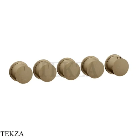 Gessi Habito Bath-shower Термостат на 4 потока, внешняя часть 63438-791, Deep Bronze Br. PVD