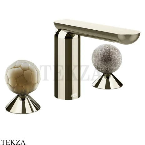 Gessi Perle Смеситель для раковины на 3 отв., без гарнитура 74465-720, никель глянец