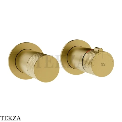 Gessi INCISO SHOWER Термостат для душа на 3 потока, внешняя часть 58138-716, Gold Br. PVD