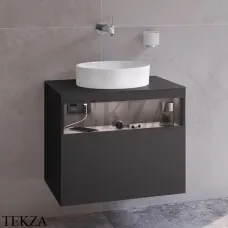KEUCO Stageline Тумба 65 под умывальник 32880, 1 ящик, USB-розетка 32853970100, вулканит сатин