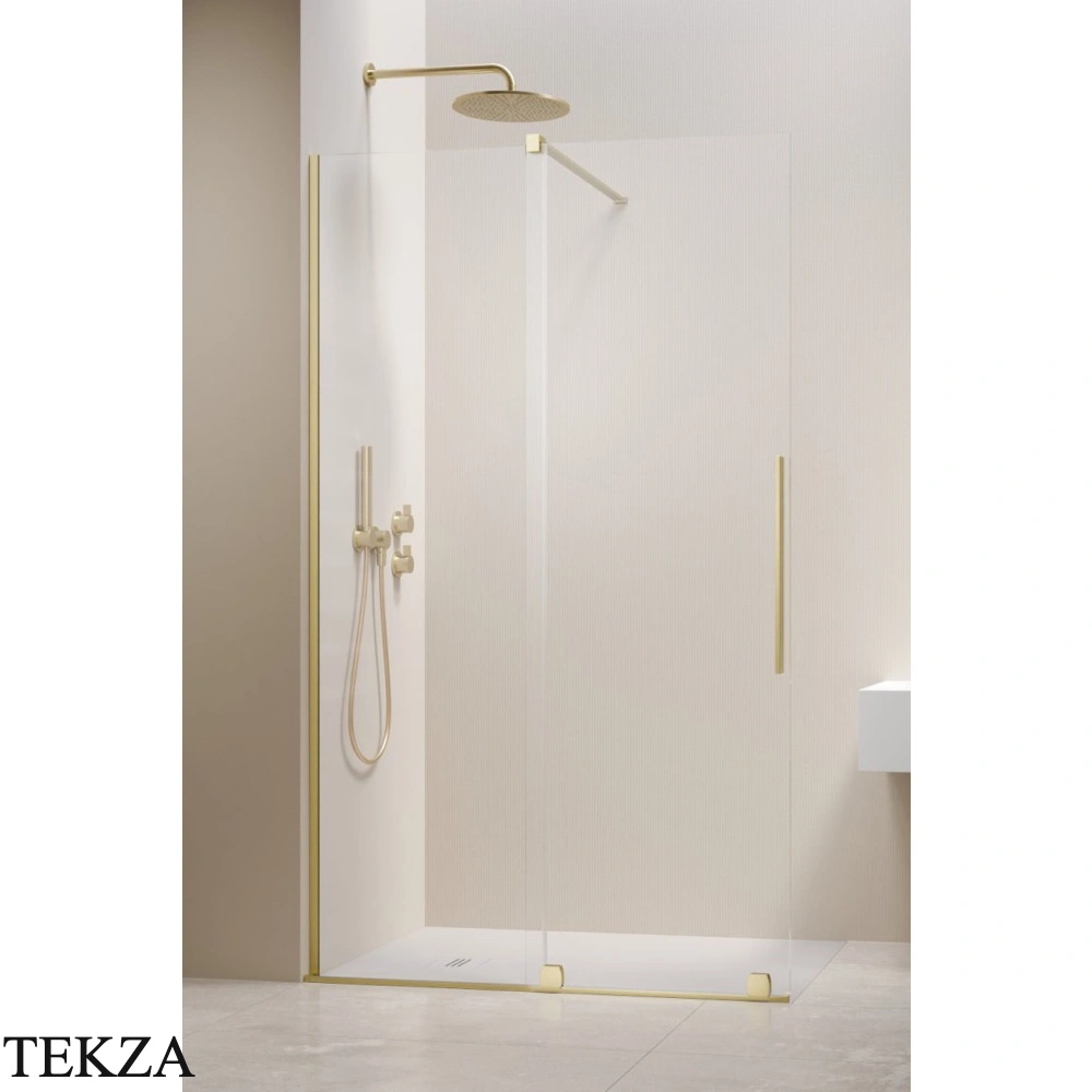 Radaway Furo Walk-in Душевая дверь 53,8 см, правая, 10106538-98-01R, брашированное светлое золото