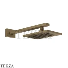 Gessi Rettangolo shower Верхний душ с кронштейном 20148-713, Antique Brass Gessi Rettangolo shower Верхний душ с кронштейном 20148-713, Antique Brass