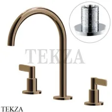 Newform Blink Chic luxury Смеситель для раковины, без гарнитура 71101.31.023, Brushed bronze