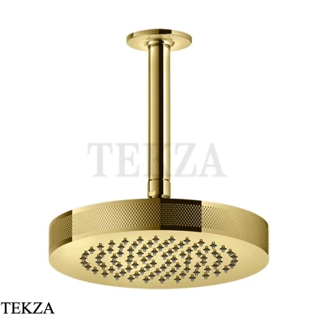 Gessi INCISO SHOWER Верхняя душевая лейка с кронштейном под размер 58188-246, Gold PVD