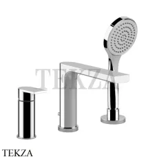 Gessi Emporio Via Manzoni Смеситель для ванны с изливом и переключателем 38634-031, хром глянец