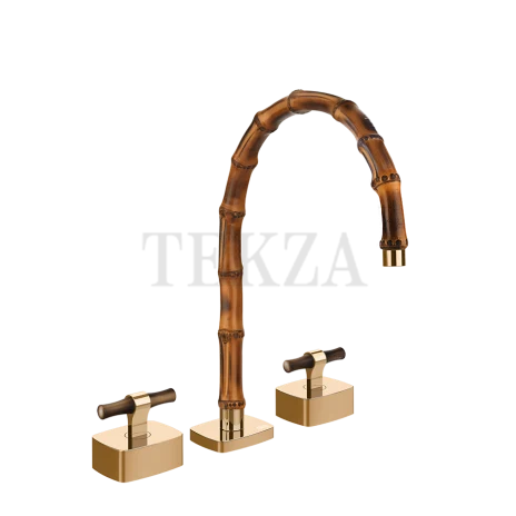 Gessi Jacqueline Смеситель для раковины на 3 отв., без донного клапана 77217-735, бронза глянец