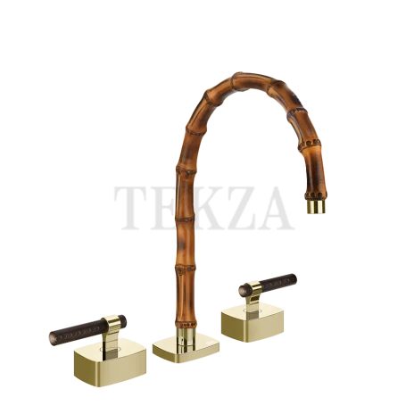 Gessi Jacqueline Смеситель для раковины на 3 отв., без донного клапана 77215-710, шампань глянец
