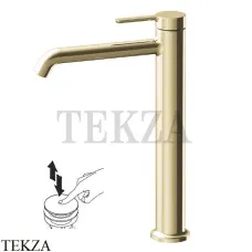 FIMA Carlo Frattini SNAP Смеситель для раковины высокий, с донным клапаном F3111/HHL, Champagne