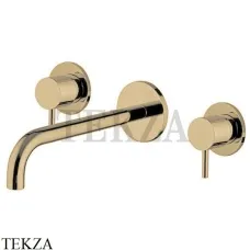 FIMA Carlo Frattini Spillo UP Смеситель для раковины на 3 отверстия, внешняя часть F3161/5HS, Brushed Champagne