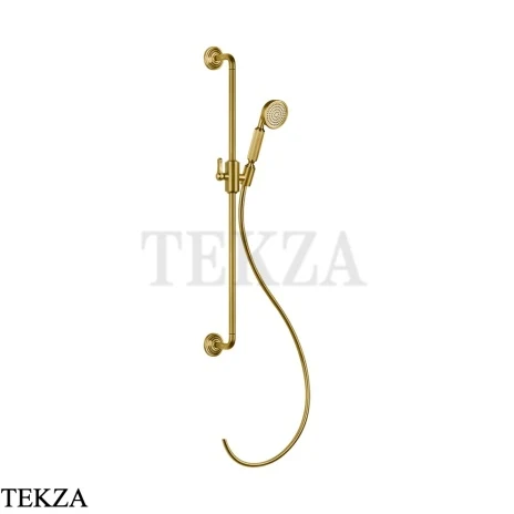 Gessi VENTI20 Штанга в комплекте с душевой лейкой, шланг 65144-716, Gold Br. PVD