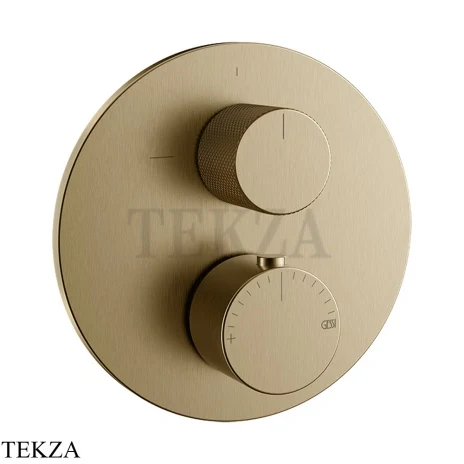 Gessi ANELLO Термостат для душа, 2 потока, внешняя часть 63135-726, Warm Steel Br. PVD