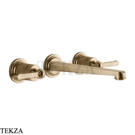 Gessi VENTI20 Смеситель для раковины на 3 отв. длинный, внешняя часть 65090-726, Warm Bronze Br. PVD