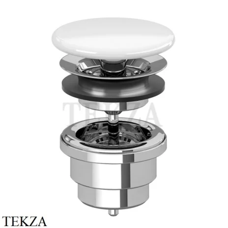 Villeroy & Boch Незапираемый донный клапан с керамической крышкой 680800RW, Stone White