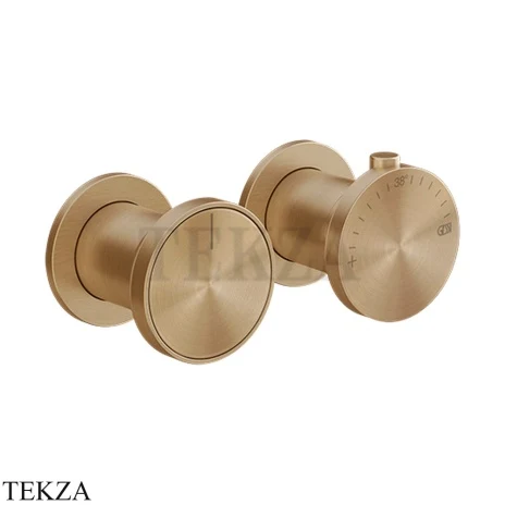 Gessi Origini WARM Термостат для душа 3 потока, внешняя часть 66136-726, Warm Bronze Br
