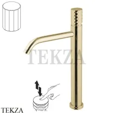 FIMA Carlo Frattini Spillo TECH V Смеситель для раковины, с донным клапаном F3031T/HXSVHS, Brushed Champagne