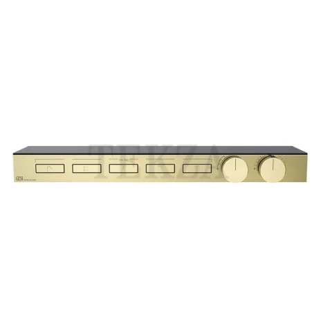 Gessi HI-FI Термостатический смеситель с полочкой, на 5 потоков, внешняя часть 63028-710, шампань глянец