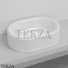 Cielo Itaca Раковина накладная овальная, с переливом ITLAO Bia, белый глянец