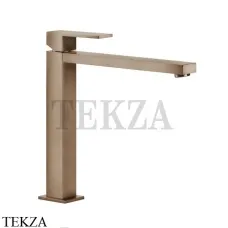 Gessi Rettangolo Смеситель для раковины длинный излив, без сливного гарнитура 11924-708, Copper Brushed