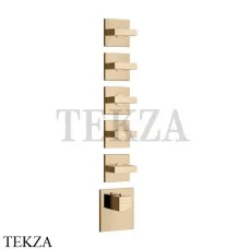 Gessi Rettangolo Wellness Термостат 5 выходов, внешняя часть 43220-735, Warm Bronze