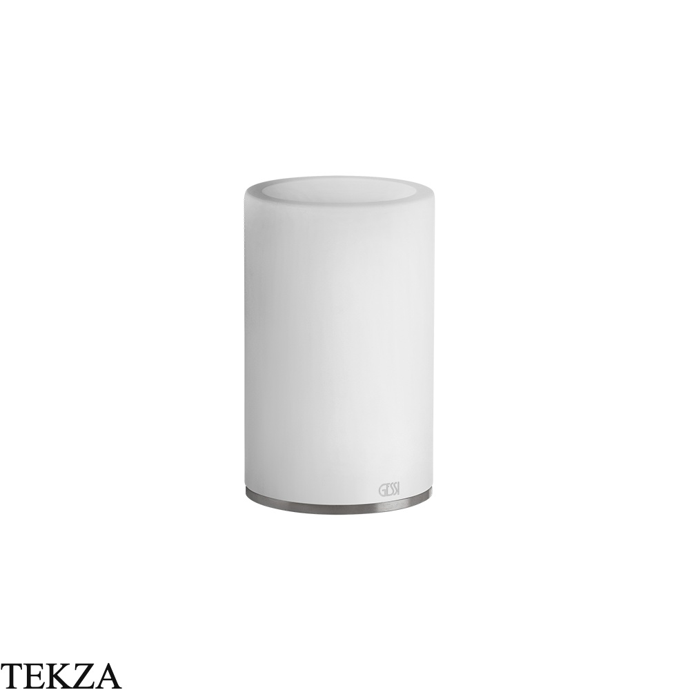 Gessi 316 ACCESSORIES Стакан для зубных щеток настольный, композит белый 54731-239, Steel Brushed