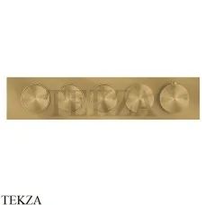 Gessi Origini ACCENT Термостат для душа 3 потока с кнопками, внешняя часть 66224-727, Brushed Brass Gessi Origini ACCENT Термостат для душа 3 потока с кнопками, внешняя часть 66224-727, Brushed Brass