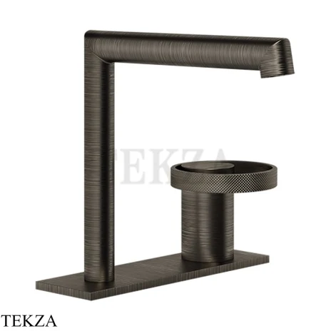 Gessi ANELLO Смеситель для раковины на планке, без донного клапана 63315-187, Aged Bronze