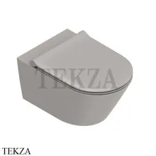 Catalano Zero Унитаз подвесной без ободка, торнадо Silentech, сиденье микролифт 0111550032, Tortora матовый