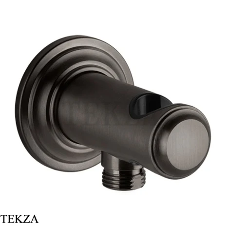 Gessi VENTI20 Держатель для душевой лейки с выводом воды 65161-707, Black Metal Brushed PVD