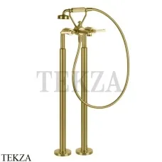 Gessi VENTI20 Смеситель для ванны напольный с гарнитуром 65128-716, Gold Br. PVD