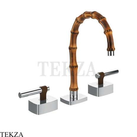 Gessi Jacqueline Смеситель для раковины на 3 отв., без донного клапана 77011-031, хром глянец