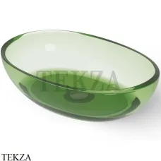 Dea Design Washbasins Раковина настольная овальная Glasstech DD9077 600 R3, Emerald R3 Dea Design Washbasins Раковина настольная овальная Glasstech DD9077 600 R3, Emerald R3