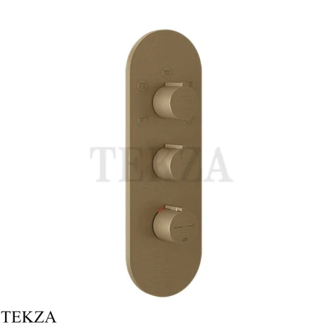 Gessi Ingranaggio-Anello Термостат для душа, 5 потоков, внешняя часть 43072-791, Deep Bronze Br. PVD