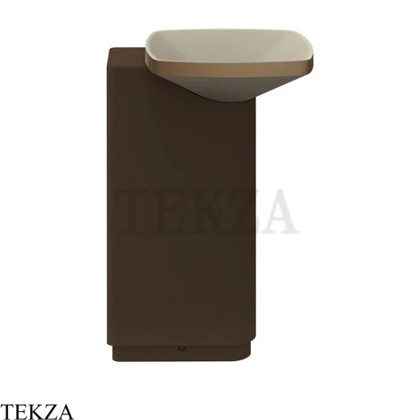 Gessi Jacqueline Раковина свободностоящая, без перелива, слив в пол 77616-761, бронза Coffee