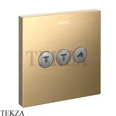 Hansgrohe ShowerSelect Запорно-переключающее устройство, внешняя часть 15764140, Brushed Bronze