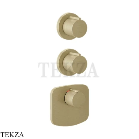 Gessi Ingranaggio-Anello Термостат для душа, 2 потока, внешняя часть 43234-727, Brushed Brass PVD