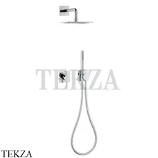 Keuco IXMO Душевой Kомплект № 4, на 2 потребителя, квадрат, верхний душ 250 мм 59603010002, хром глянец