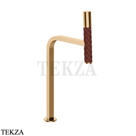 Gessi Pelle Tresse Смеситель для раковины высокий, с донным клапаном 78653-430, Red Cherry/ Warm Bronze PVD