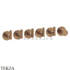 Gessi INCISO SHOWER Термостатический смеситель, 5 потоков, внешняя часть 58340-726, Warm Bronze Br