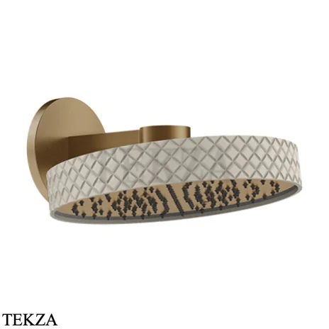 Gessi Pelle Tresse Верхняя лейка с кронштейном D30,5 см, 78248-448, Crème/ Deep Bronze Br. PVD