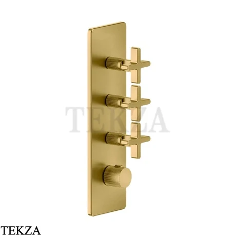 Gessi INCISO WELLNESS Термостат 3 выхода, внешняя часть 58226-716, Gold Br. PVD