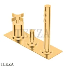 Ritmonio Diametro35 Cross Смеситель на борт ванны, без излива PR53EF101 DOR, Gold глянец