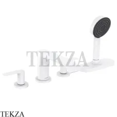 Hansgrohe Vivenis Смеситель на борт ванны на 4 отверстия с sBox 75444700, белый матовый