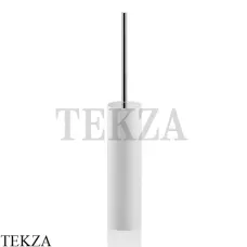 Decor Walther Stone White SBG Туалетный ершик напольный 0970854, белый матовый-хром глянец
